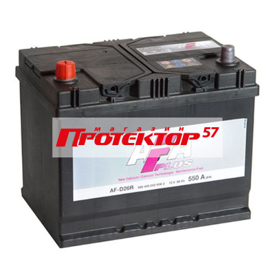 Аккумулятор AFA Plus 68 А/ч L+ прямая EN550A 261x175x220 Выносные