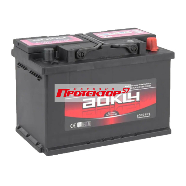 Аккумулятор AOKLY DIN 75 А/ч R+ Обратная полярность EN650A 276x174x190 Стандартные