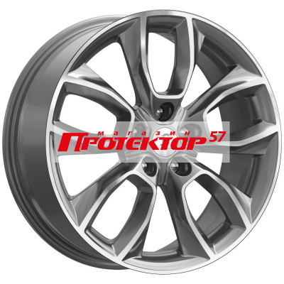Диск Литой 7x18 PCD 5x114.3 ET40 D66.1 Premium Series КР001 Diamond Gloss Graphite
