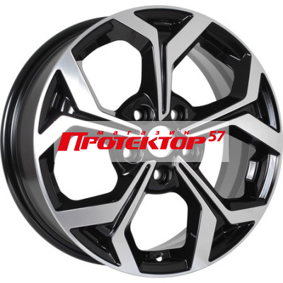 Диск 6.5x16 5x114.3 ET50 D67.1 KDW KD1639 Black Front Polished 