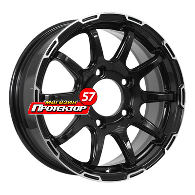 Диск 6.5x16 5x139.7 ET40 D98.1 KDW KD1660 Black Front Polished