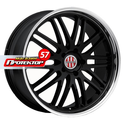 Диск 10x22 5x130 ET50 D71 Victor Le Mans Gloss Black Mirror Cut Lip