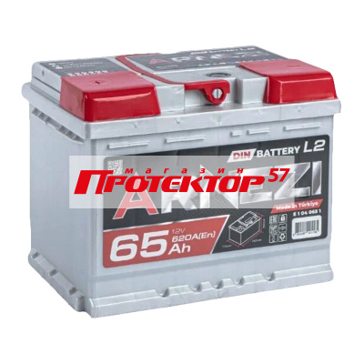 Аккумулятор ARNEZI DIN SMF 65 А/ч L+ прямой EN620А 242x175x190 Стандартные