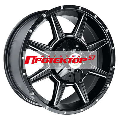 Диск 8x17 6x139.7 ET10 D110 Off-Road-Wheels штамп черный с серебром