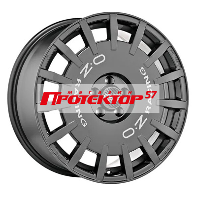 Диск 7.5x18 5x112 ET35 D75 OZ Racing Rally Racing Matt Graphite + Silver Lettering