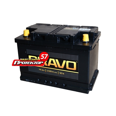 Аккумулятор AKOM Bravo 74 А/ч R+ обратная EN650A 278х175х190 Стандартные