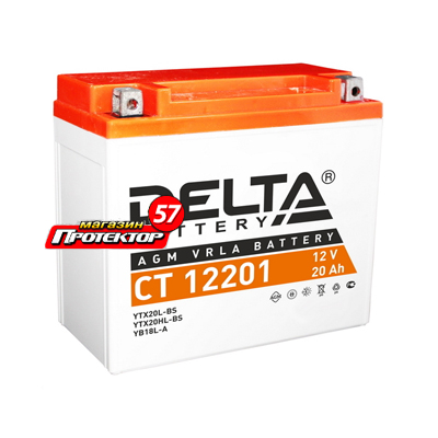 Аккумулятор DELTA Battery Agm 20 А/ч R+ обратная EN270A 177x88x154 Выносные