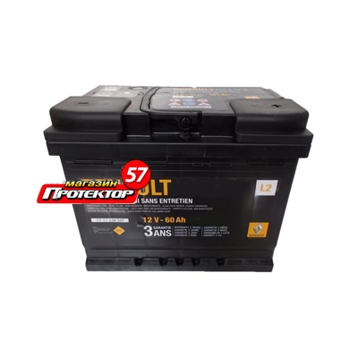Аккумулятор RENAULT Standart 60 А/ч R+ обратная EN510A 242x175x190 Стандартные