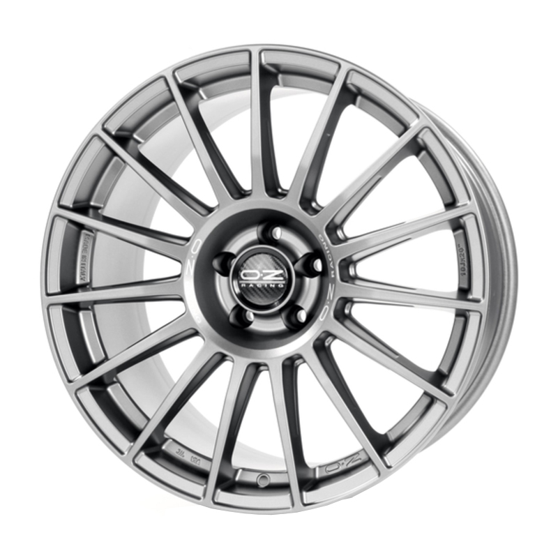 Диск 8x18 5x112 ET35 D75 OZ Racing Superturismo LM Matt Race Silver + Black Lettering