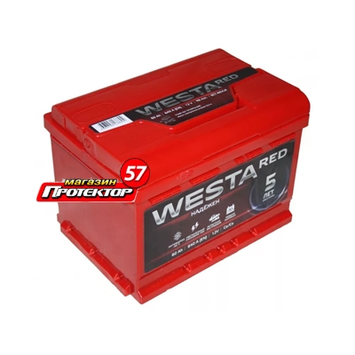 Аккумулятор WESTA Red 60 А/ч R+ обратная EN640A 242x175x175 Стандартные