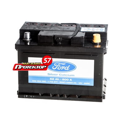 Аккумулятор FORD Standart 52 А/ч R+ обратная EN500A 207х175х190 Стандартные