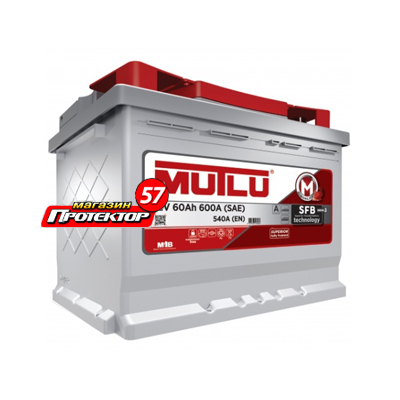 Аккумулятор Mutlu Sfb 60 А/ч L+ прямая EN540A 242x175x190 Стандартные