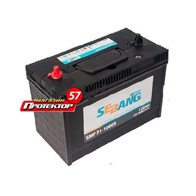 Аккумулятор SEBANG Smf 120 А/ч L+ прямая EN1000A 330х173х240 Болтовые грузовые