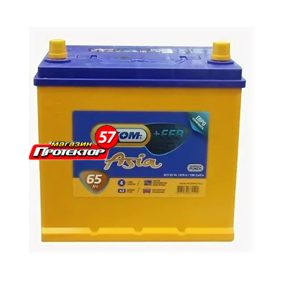 Аккумулятор AKOM Asia Efb 65 А/ч R+ обратная EN700A 232x173x225 Стандартные