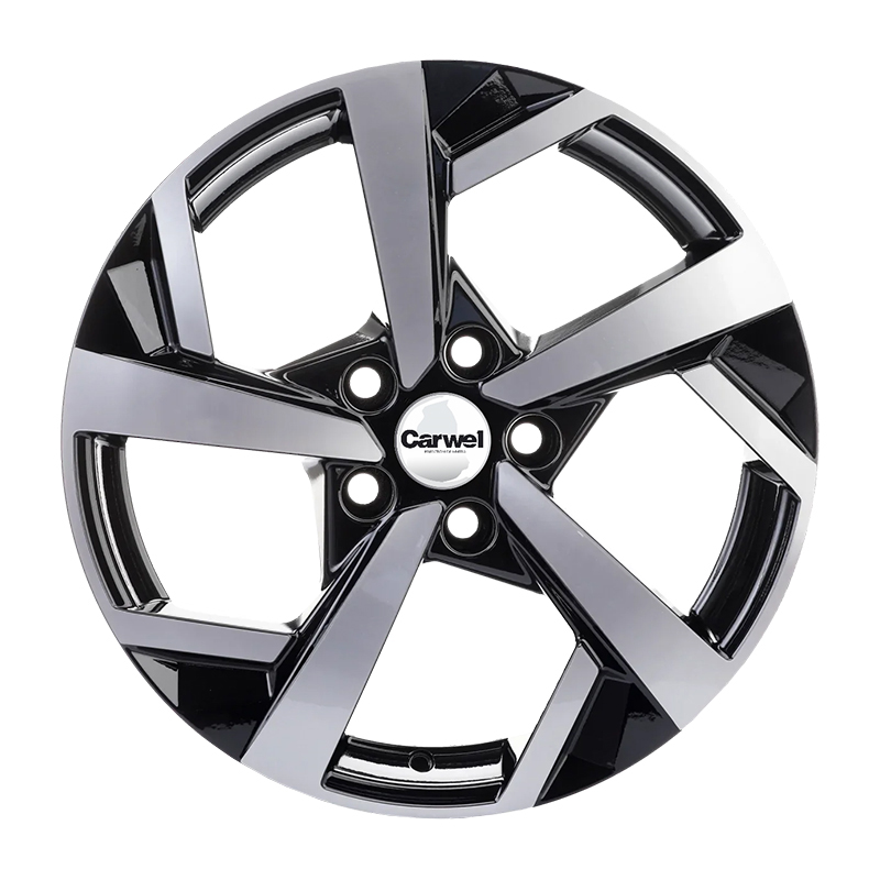 Диск 7x17 5x114.3 ET47 D66.1 Khomen Wheels Y-Spoke 712 Black-FP