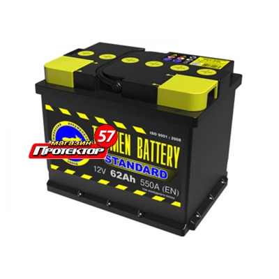 Аккумулятор TYUMEN BATTERY Standard 62 А/ч R+ обратная EN550A 242х175х190 Стандартные
