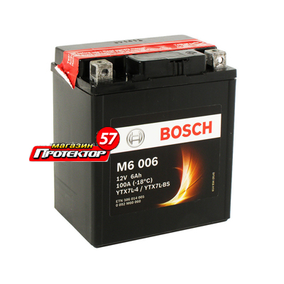 Аккумулятор Bosch M6 Agm 6 А/ч R+ обратная EN100A 113x70x130 Выносные