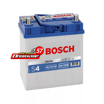 Аккумулятор Bosch Silver 40 А/ч R+ обратная EN330A 187x127x227 Тонкие вынос.