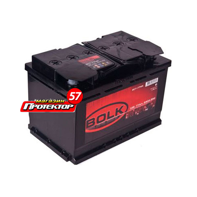 Аккумулятор BOLK Standart 75 А/ч R+ обратная EN600A 277x175x190 Стандартные