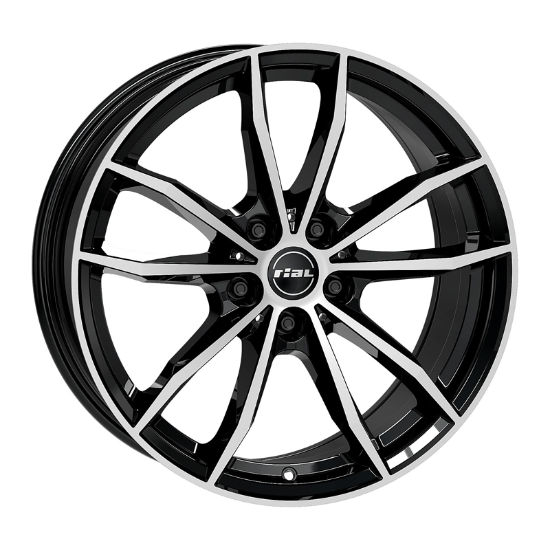 Диск 8x18 5x112 ET30 D66.5 Rial X12 Diamant black front polished
