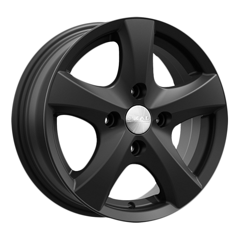 Диск Литой 5.5x14 PCD 4x100 ET35 D67.1 СКАД Уран-2 Черный бархат
