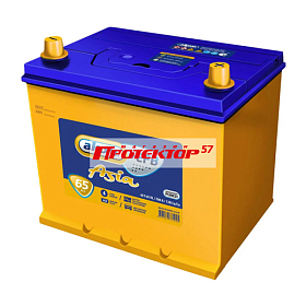 Аккумулятор AKOM ASIA EFB 65 А/ч R+ Обратная полярность EN700A 232x173x223 Стандартные