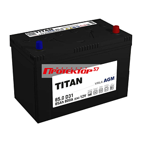 Аккумулятор Titan AGM Stop&Go 85 А/ч R+ Обратная полярность EN800A 305x175x223 Стандартные
