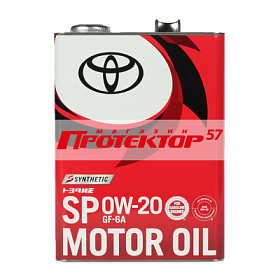 TOYOTA MOTOR OIL 0W20 SP Синтетическое 4л 
