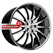 Диск 8.5x20 5x112 ET32 D74.1 Lexani LX14 Black/Machined/Chrome Lip