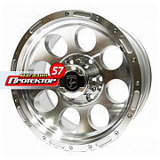Диск 8x16 6x139.7 ET-5 D110 LF Works LF087 Silver Full Machine Chrome Rivets