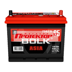 Аккумулятор BOLK ASIA 65 А/ч R+ обратная EN650A 232x175x225 Стандартные