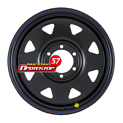 Диск 8x16 5x127 ET0 D75 Zepp 4x4 Штамп Gloss Black