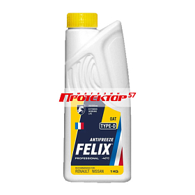 Жидкость охлаждения Felix Type D G11 -40C Желтый 1кг