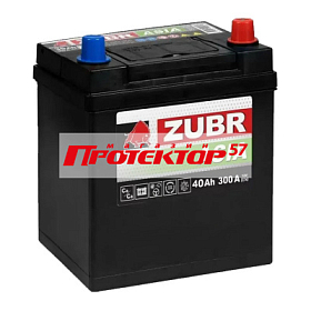 Аккумулятор ZUBR Premium Asia 40 А/ч R+ обратная EN300A 187х127х220 Выносные