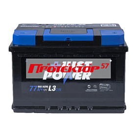 Аккумулятор JUST POWER+ 77 А/ч R+ обратная EN660A 278x175x190 Стандартные
