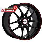 Диск 8x17 5x114.3 ET40 D76 TSW TrackStar Matt Black Red Stripe