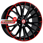 Диск 10.5x20 5x130 ET55 D71.6 Eta Beta Piuma C Black Shiny Special Edition Red Spec