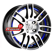 Диск 7x16 5x105 ET40 D56.6 Racing Wheels H-478 BK-IBL F/P