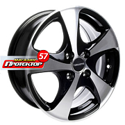 Диск 6x15 4x100 ET43 D60.1 TG Racing LZ251 Black polished