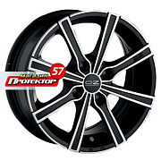 Диск 7x17 4x100 ET37 D68 OZ Racing Lounge 8 Matt Black + Diamond Cut