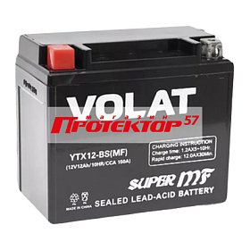 Аккумулятор VOLAT 12 А/ч L+ прямая EN150A 150x87x130 Болтовые мото