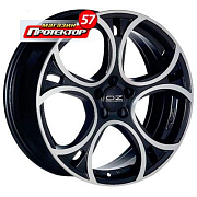 Диск 7x17 4x100 ET37 D68 OZ Racing WAVE Matt Black + Diamond Cut
