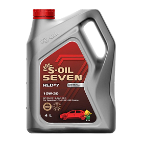S-Oil SEVEN RED #7 10W30 SP Синтетическое 4л