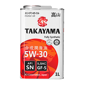 TAKAYAMA SAE 5W30 ILSAC GF-5 SN синтетическое 1л