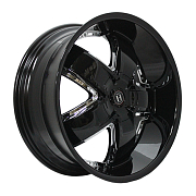 Диск 9.5x22 6x139.7 ET30 D78.1 Harp Y-18 glossy-black__chrome-attachment