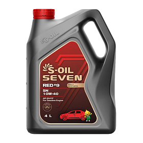 S-Oil SEVEN RED #9 10W40 SN полусинтетическое 4л