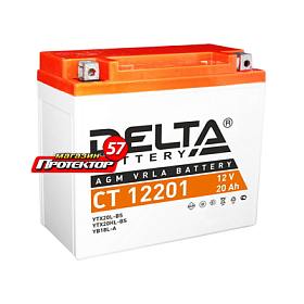 Аккумулятор DELTA Battery Agm 20 А/ч R+ обратная EN270A 177x88x154 Выносные