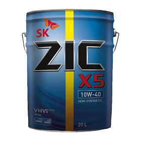 Zic X5 10W40 полусинтетическое 20л