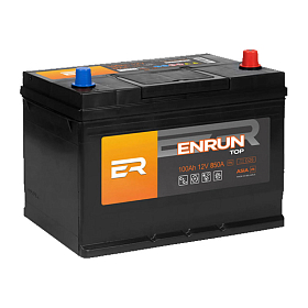 Аккумулятор Enrun JIS TOP 100 А/ч R+ Обратная полярность EN850A 303x175x225 Выносные