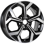 Диск 6.5x16 5x108 ET50 D63.35 KDW KD1639 Black Front Polished